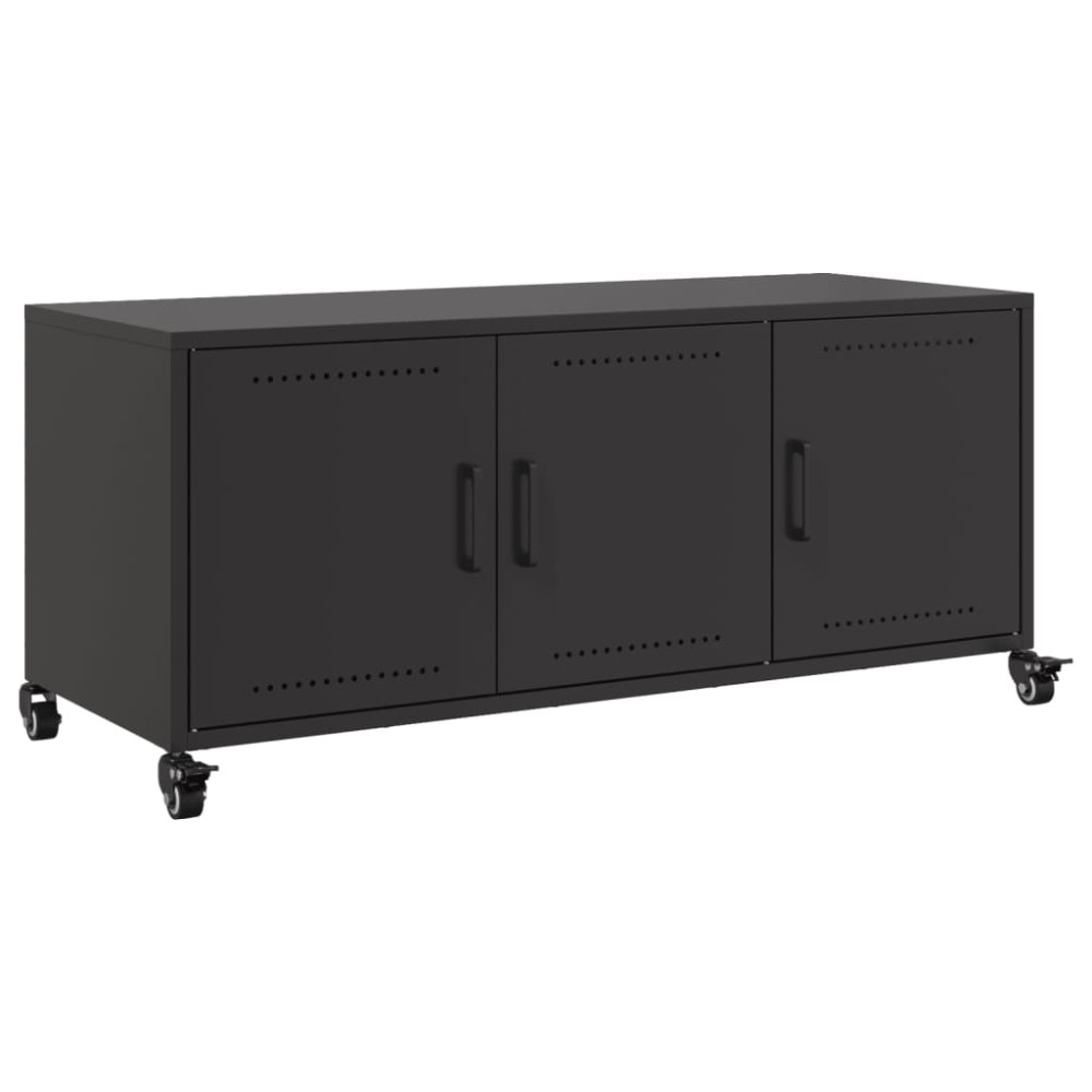 vidaXL Dulap TV, negru, 100,5x39x43,5 cm, oțel