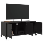 vidaXL Dulap TV, negru, 100,5x39x43,5 cm, oțel