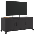 vidaXL Dulap TV, negru, 100,5x39x43,5 cm, oțel