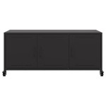 vidaXL Dulap TV, negru, 100,5x39x43,5 cm, oțel