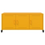 vidaXL Dulap TV, galben muștar, 100,5x39x43,5 cm, oțel