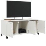 vidaXL Dulap TV, alb, 100,5x39x43,5 cm, oțel vidaXL Dulap TV, alb, 100,5x39x43,5 cm, oțel