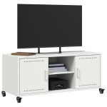vidaXL Dulap TV, alb, 100,5x39x43,5 cm, oțel vidaXL Dulap TV, alb, 100,5x39x43,5 cm, oțel