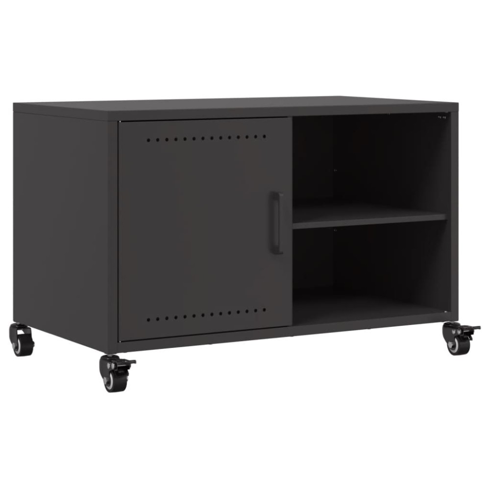 vidaXL Dulap TV, negru, 68x39x43,5 cm, oțel