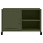 vidaXL Dulap TV, verde măsliniu, 68x39x43,5 cm, oțel vidaXL Dulap TV, verde măsliniu, 68x39x43,5 cm, oțel