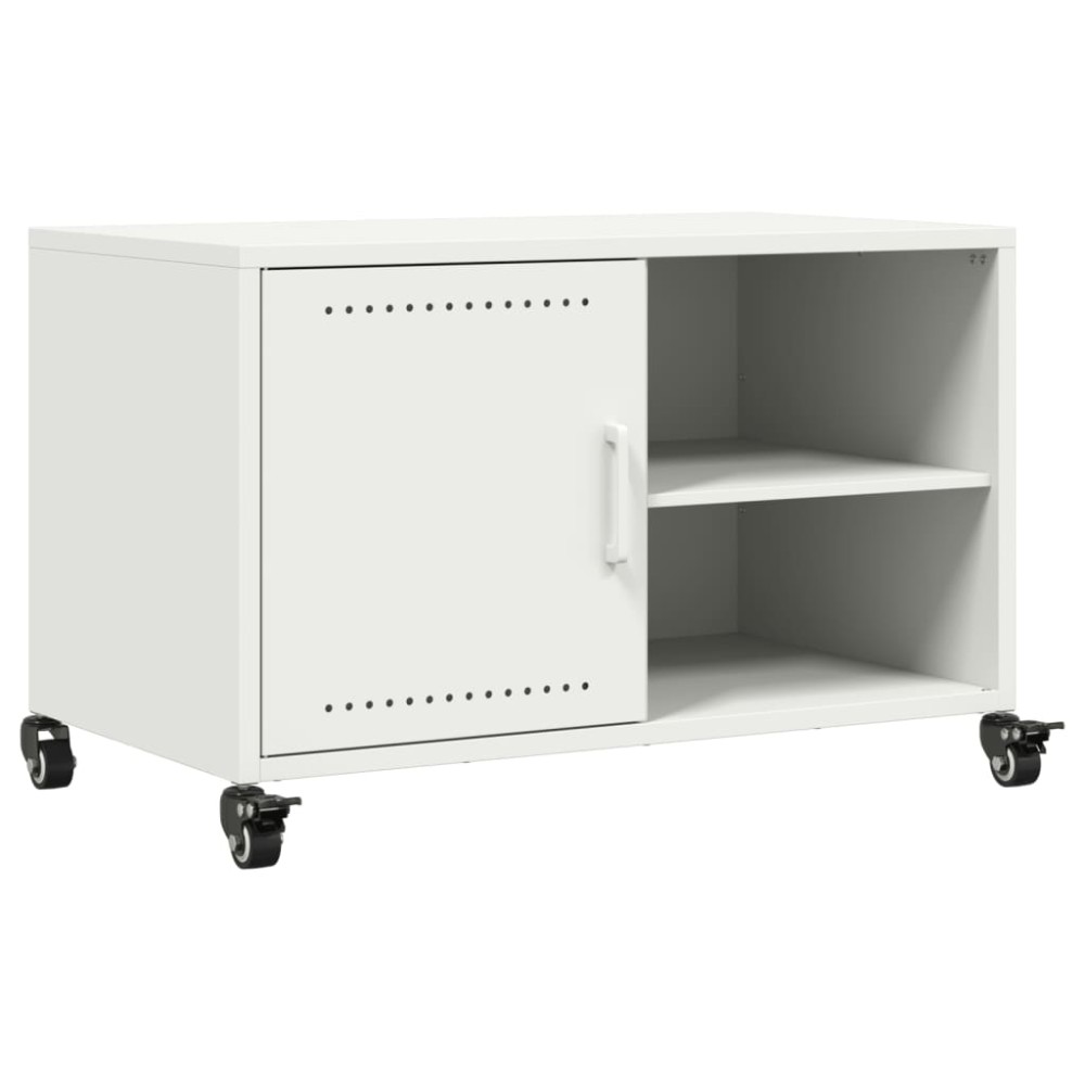 vidaXL Dulap TV, alb, 68x39x43,5 cm, oțel
