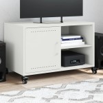 vidaXL Dulap TV, alb, 68x39x43,5 cm, oțel vidaXL Dulap TV, alb, 68x39x43,5 cm, oțel