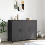vidaXL Dulap, negru, 100,5x39x72 cm, oțel
