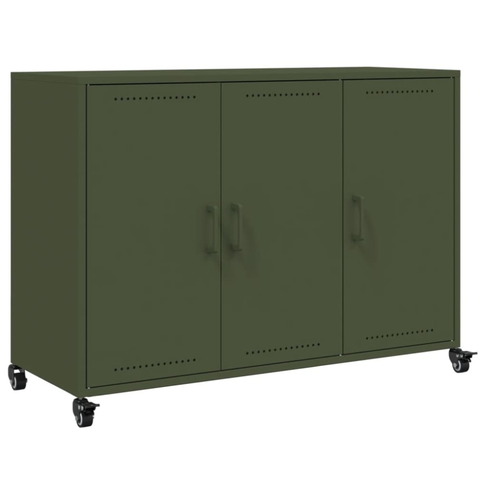 vidaXL Dulap, verde măsliniu, 100,5x39x72 cm, oțel