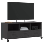 vidaXL Dulap TV, negru, 100,5x39x43,5 cm, oțel