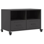 vidaXL Dulap TV, negru, 68x39x43,5 cm, oțel vidaXL Dulap TV, negru, 68x39x43,5 cm, oțel
