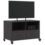 vidaXL Dulap TV, negru, 68x39x43,5 cm, oțel vidaXL Dulap TV, negru, 68x39x43,5 cm, oțel