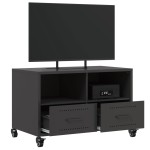 vidaXL Dulap TV, negru, 68x39x43,5 cm, oțel vidaXL Dulap TV, negru, 68x39x43,5 cm, oțel