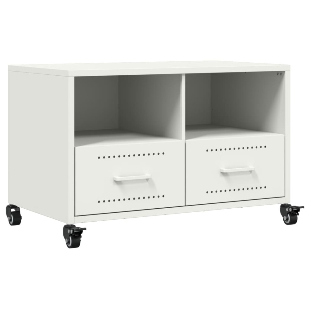 vidaXL Dulap TV, alb, 68x39x43,5 cm, oțel