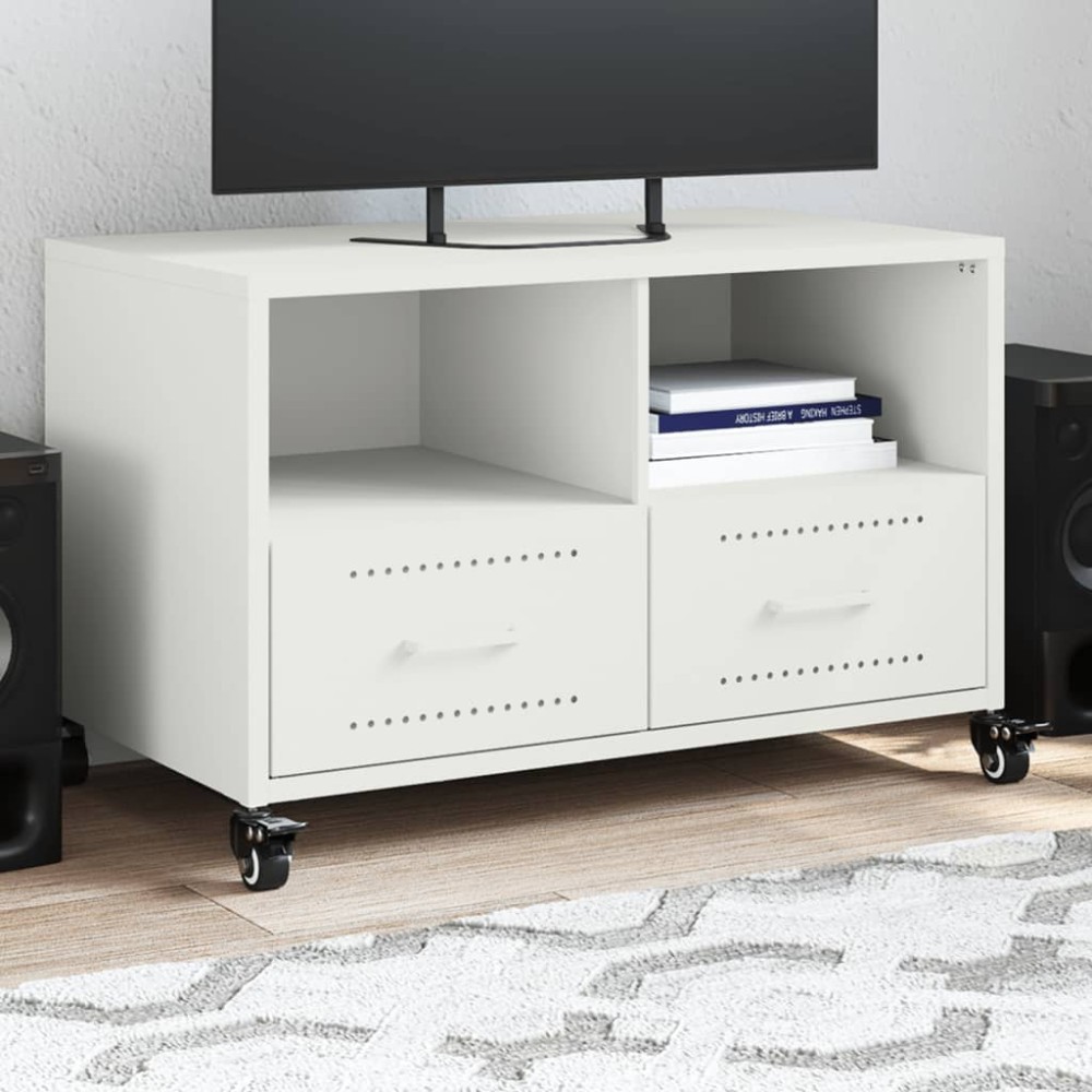vidaXL Dulap TV, alb, 68x39x43,5 cm, oțel