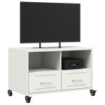 vidaXL Dulap TV, alb, 68x39x43,5 cm, oțel vidaXL Dulap TV, alb, 68x39x43,5 cm, oțel