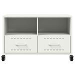 vidaXL Dulap TV, alb, 68x39x43,5 cm, oțel vidaXL Dulap TV, alb, 68x39x43,5 cm, oțel