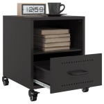 vidaXL Noptiere, 2 buc., negru, 36x39x43,5 cm, oțel vidaXL Noptiere, 2 buc., negru, 36x39x43,5 cm, oțel