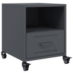 vidaXL Noptiere, 2 buc., antracit, 36x39x43,5 cm, oțel vidaXL Noptiere, 2 buc., antracit, 36x39x43,5 cm, oțel