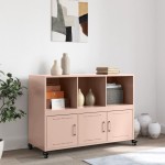vidaXL Dulap, roz, 100,5x39x72 cm, oțel vidaXL Dulap, roz, 100,5x39x72 cm, oțel