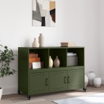 vidaXL Dulap, verde măsliniu, 100,5x39x72 cm, oțel