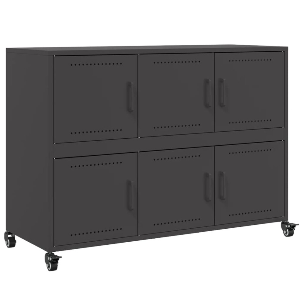 vidaXL Dulap, negru, 100,5x39x72 cm, oțel
