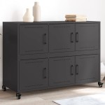 vidaXL Dulap, negru, 100,5x39x72 cm, oțel