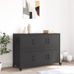vidaXL Dulap, negru, 100,5x39x72 cm, oțel