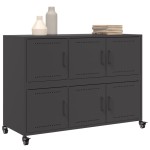 vidaXL Dulap, negru, 100,5x39x72 cm, oțel