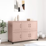 vidaXL Dulap, roz, 100,5x39x72 cm, oțel vidaXL Dulap, roz, 100,5x39x72 cm, oțel