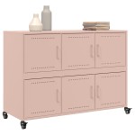 vidaXL Dulap, roz, 100,5x39x72 cm, oțel vidaXL Dulap, roz, 100,5x39x72 cm, oțel
