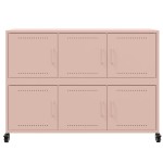 vidaXL Dulap, roz, 100,5x39x72 cm, oțel vidaXL Dulap, roz, 100,5x39x72 cm, oțel