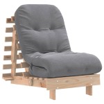 vidaXL Canapea futon cu saltea, 60x206x11 cm, lemn masiv de pin vidaXL Canapea futon cu saltea, 60x206x11 cm, lemn masiv de pin