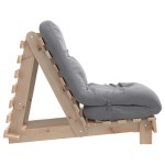 vidaXL Canapea futon cu saltea, 60x206x11 cm, lemn masiv de pin vidaXL Canapea futon cu saltea, 60x206x11 cm, lemn masiv de pin