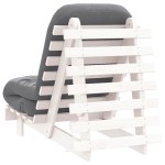 vidaXL Canapea futon cu saltea, alb, 60x206x11 cm, lemn masiv de pin vidaXL Canapea futon cu saltea, alb, 60x206x11 cm, lemn masiv de pin