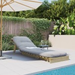 vidaXL Canapea futon cu saltea, 60x206x11 cm, lemn de pin tratat vidaXL Canapea futon cu saltea, 60x206x11 cm, lemn de pin tratat