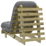 vidaXL Canapea futon cu saltea, 60x206x11 cm, lemn de pin tratat vidaXL Canapea futon cu saltea, 60x206x11 cm, lemn de pin tratat