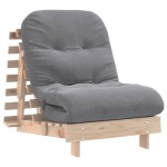 vidaXL Canapea futon cu saltea, 70x206x11 cm, lemn masiv de pin vidaXL Canapea futon cu saltea, 70x206x11 cm, lemn masiv de pin