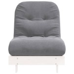 vidaXL Canapea futon cu saltea, alb, 70x206x11 cm, lemn masiv de pin vidaXL Canapea futon cu saltea, alb, 70x206x11 cm, lemn masiv de pin