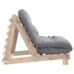 vidaXL Canapea futon cu saltea, 80x206x11 cm, lemn masiv de pin vidaXL Canapea futon cu saltea, 80x206x11 cm, lemn masiv de pin