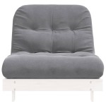 vidaXL Canapea futon cu saltea, alb, 80x206x11 cm, lemn masiv de pin vidaXL Canapea futon cu saltea, alb, 80x206x11 cm, lemn masiv de pin