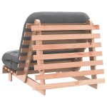 vidaXL Canapea futon cu saltea, 80x206x11 cm, lemn masiv douglas vidaXL Canapea futon cu saltea, 80x206x11 cm, lemn masiv douglas