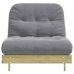 vidaXL Canapea futon cu saltea, 80x206x11 cm, lemn de pin tratat vidaXL Canapea futon cu saltea, 80x206x11 cm, lemn de pin tratat