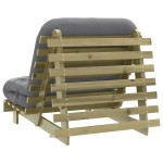 vidaXL Canapea futon cu saltea, 80x206x11 cm, lemn de pin tratat vidaXL Canapea futon cu saltea, 80x206x11 cm, lemn de pin tratat