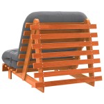 vidaXL Canapea futon cu saltea, maro, 90x206x11 cm, lemn masiv de pin vidaXL Canapea futon cu saltea, maro, 90x206x11 cm, lemn masiv de pin
