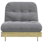 vidaXL Canapea futon cu saltea, 90x206x11 cm, lemn de pin tratat vidaXL Canapea futon cu saltea, 90x206x11 cm, lemn de pin tratat