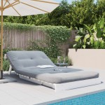vidaXL Canapea futon cu saltea, alb, 100x206x11 cm, lemn masiv de pin vidaXL Canapea futon cu saltea, alb, 100x206x11 cm, lemn masiv de pin