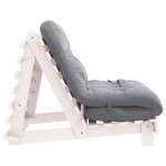 vidaXL Canapea futon cu saltea, alb, 100x206x11 cm, lemn masiv de pin vidaXL Canapea futon cu saltea, alb, 100x206x11 cm, lemn masiv de pin