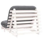 vidaXL Canapea futon cu saltea, alb, 100x206x11 cm, lemn masiv de pin vidaXL Canapea futon cu saltea, alb, 100x206x11 cm, lemn masiv de pin