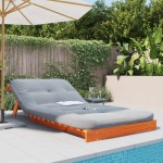vidaXL Canapea futon cu saltea, maro, 100x206x11 cm, lemn masiv de pin vidaXL Canapea futon cu saltea, maro, 100x206x11 cm, lemn masiv de pin